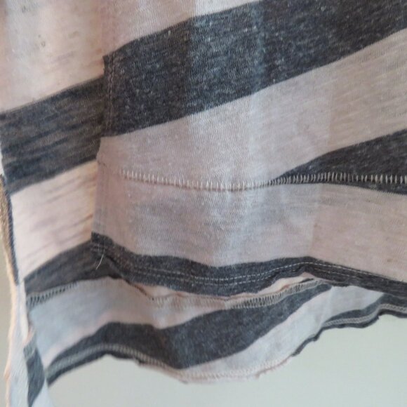 FREE PEOPLE WE THE FREE Slub Knit Striped Oversized Tunic Top Casual Boho - Sz M - Picture 7 of 13